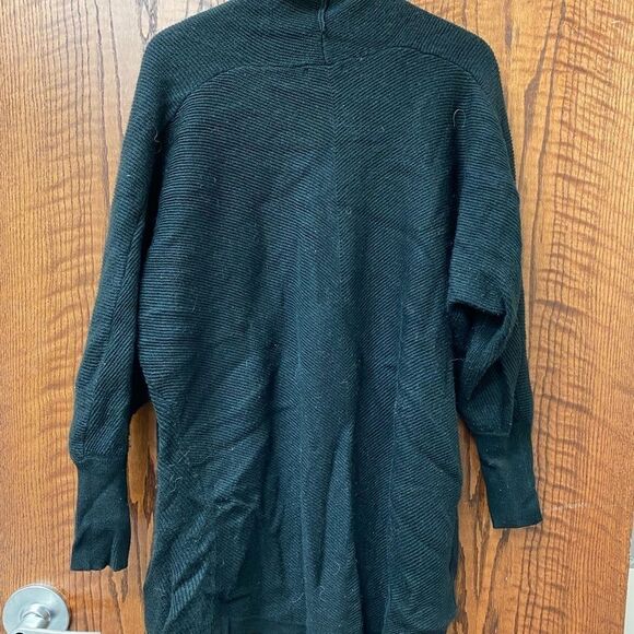 Merona‎ drape neck open front black cardigan - Picture 4 of 5